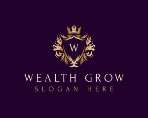 Elegant Shield Crown logo design