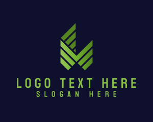 Modern Tech Letter M logo design
