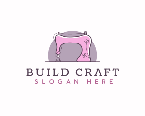 Floral Sewing Machine logo design