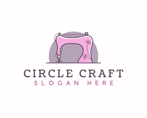 Floral Sewing Machine logo design