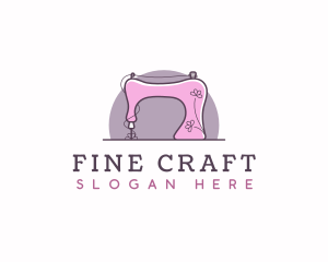 Floral Sewing Machine logo design