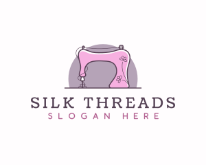 Floral Sewing Machine logo design