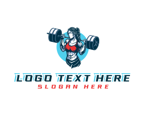 Training - Sexy Bodybuilding Gym logo design