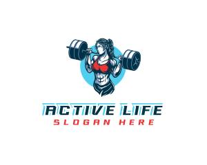 Sexy Bodybuilding Gym Coach logo design