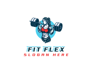 Aerobics - Sexy Bodybuilding Gym logo design