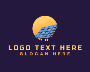 Property - House Solar Panel logo design