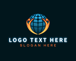 Charity - Charity People Globe logo design