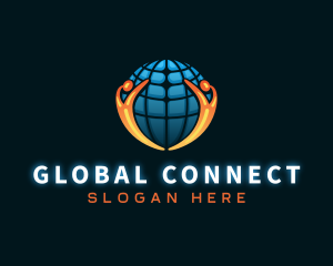 Charity People Globe logo design