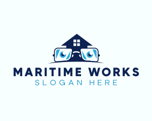 Glasses Smart House logo design