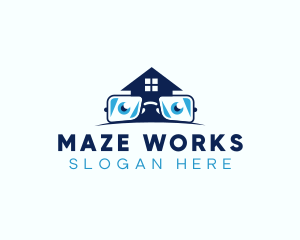 Glasses Smart House logo design