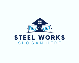 Glasses Smart House logo design