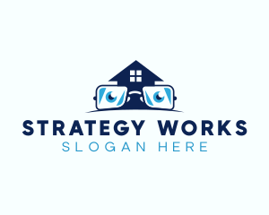 Glasses Smart House logo design