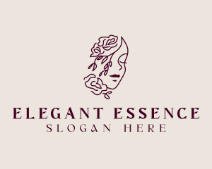 Woman Floral Beauty logo design