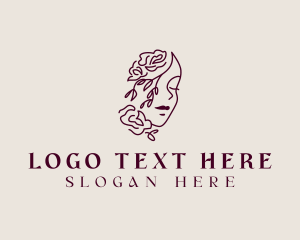 Glamorous - Woman Floral Beauty logo design