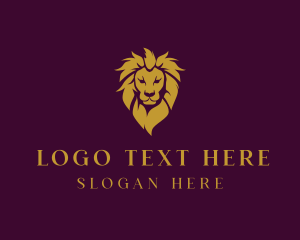 Lion - Wild Lion Mane logo design