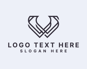 Monogram - Monoline Letter WV Business logo design