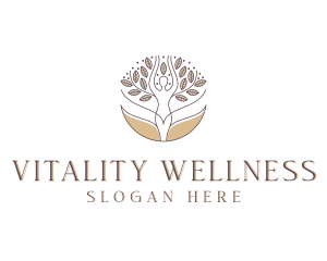 Wellness Nature Tree Woman logo design