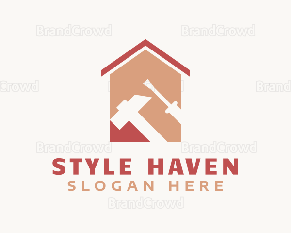 Hammer Screwdriver House Logo
