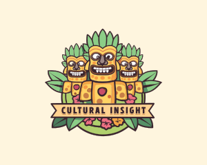 Tiki Maori Mask logo design