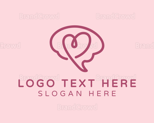 Mental Health Heart Brain Logo