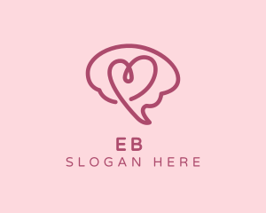 Emotion - Mental Health Heart Brain logo design