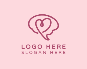 Therapist - Mental Health Heart Brain logo design