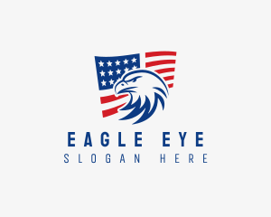 American Flag Eagle logo design