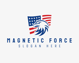 American Flag Eagle logo design