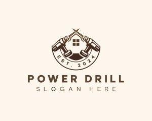 Carpentry Drill Builder logo design