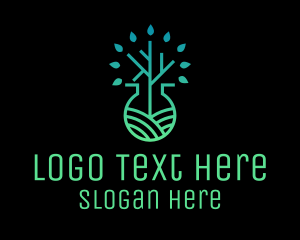 Lab - Organic Biochemistry Flask logo design