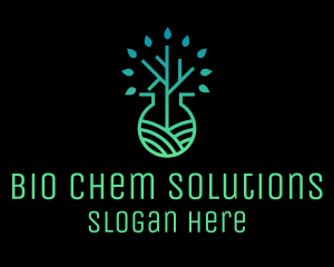 Organic Biochemistry Flask  logo design