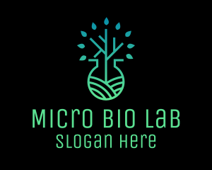 Organic Biochemistry Flask  logo design