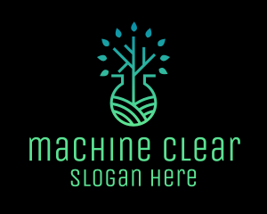 Forest - Organic Biochemistry Flask logo design