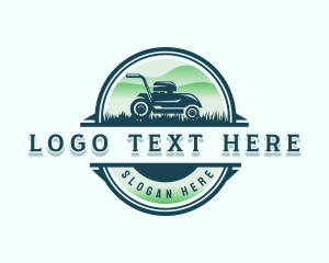 Grass Cutting - Lawn Mower Gardening logo design