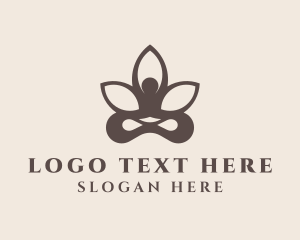 Meditation - Meditation Human Lotus logo design