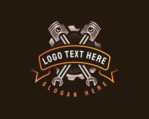 Engine - Engine Wrench Piston logo design