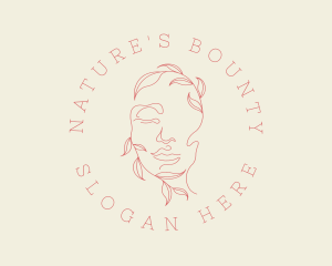 Natural Woman Face logo design