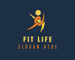 Human Fitness Coach  logo design