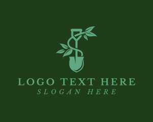 Plant - Vine Planting Garden Shovel logo design