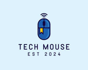 Wifi Computer Mouse  logo design