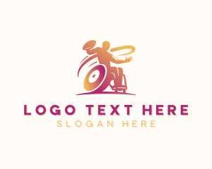 Inclusive - Paralympic Wheelchair Disabled logo design