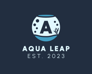 Fishbowl Bubble Water Aquarium  logo design