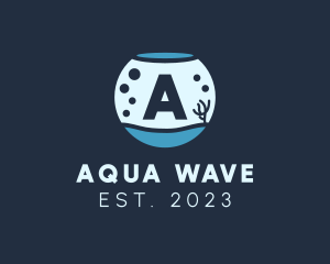 Fishbowl Bubble Water Aquarium  logo design