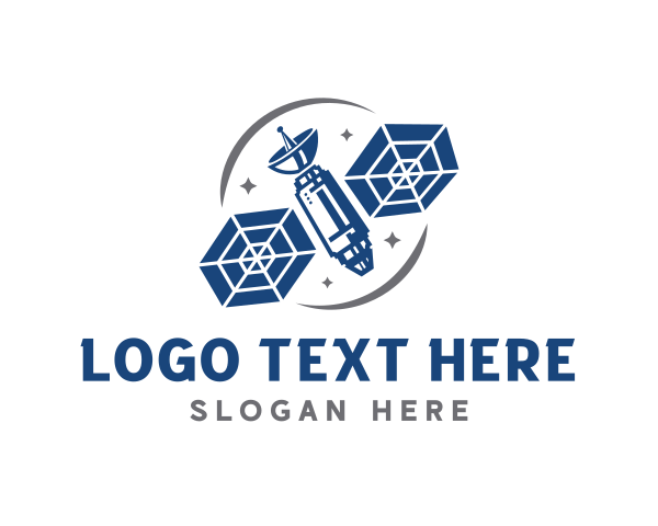 Transmission - Network Satellite Space logo design
