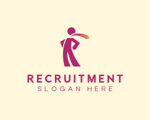 Manpower Recruitment Worker logo design