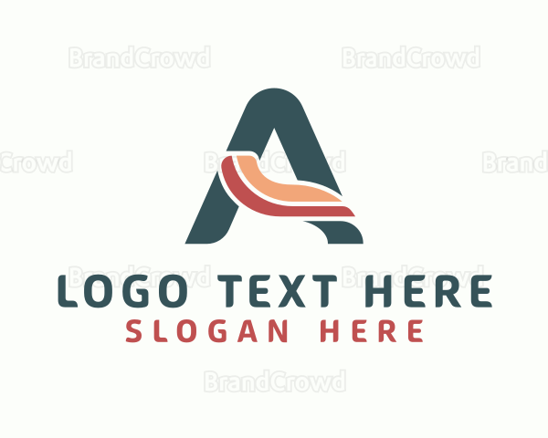 Line Flow Letter A Logo