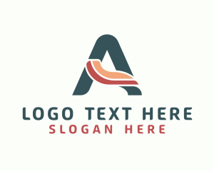 Letter A - Line Flow Letter A logo design