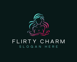 Flirt - Woman Sexy Body logo design