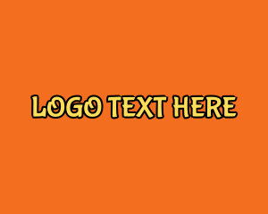 Facebook - Yellow Stroke Wordmark logo design