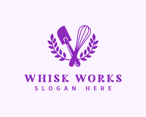 Baking Whisk Spatula logo design